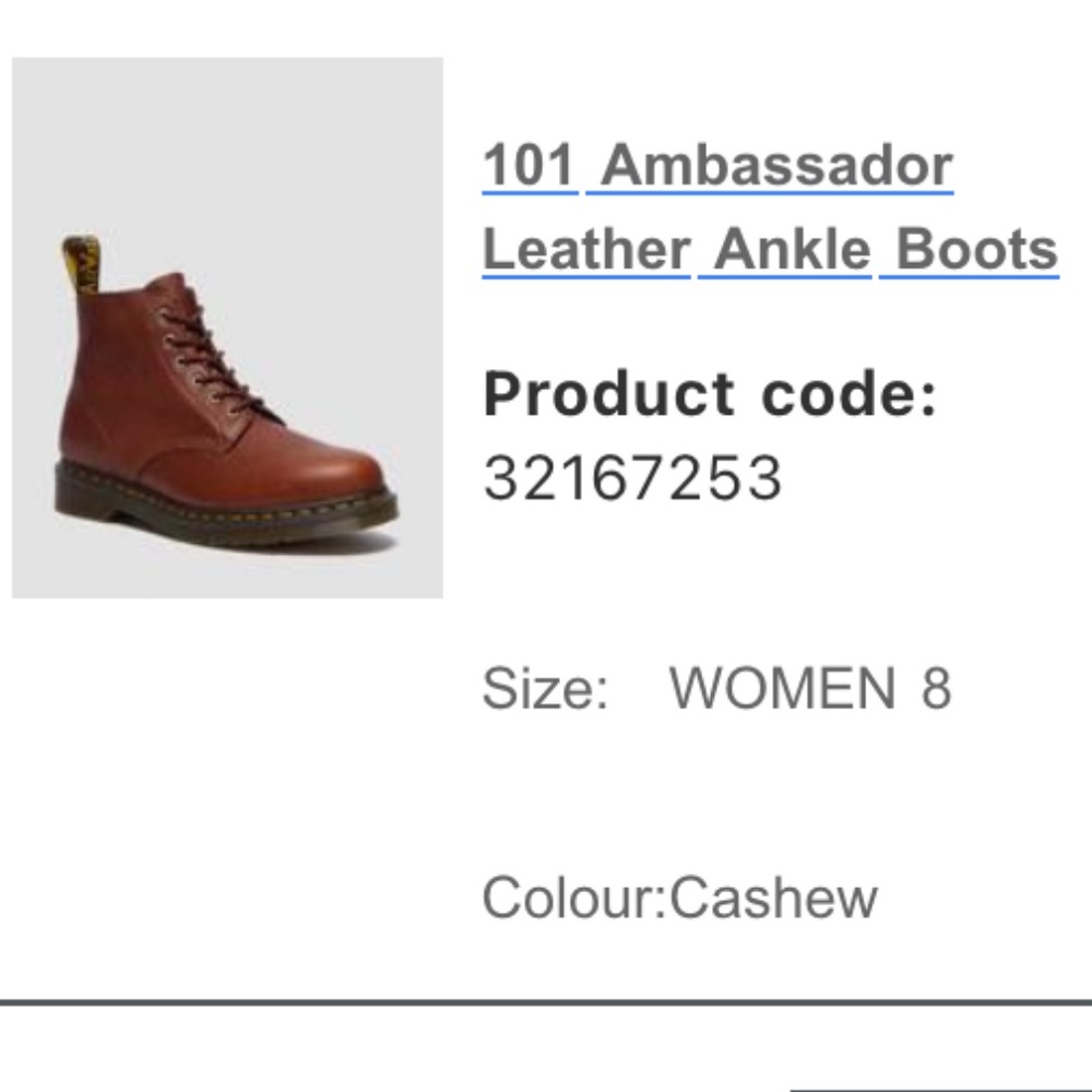 Dr. Marten 101 Ambassador Leather Ankle Boots - Picture 7 of 7